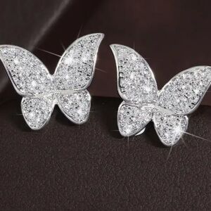 Silver Plated Butterfly Earrings